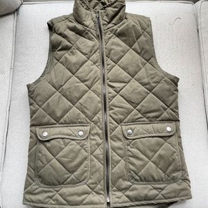 Olive Quilted Vest